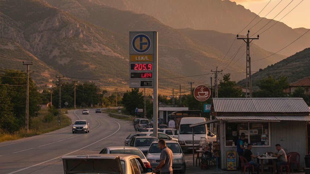 Gas station convenience store with local products and travel supplies