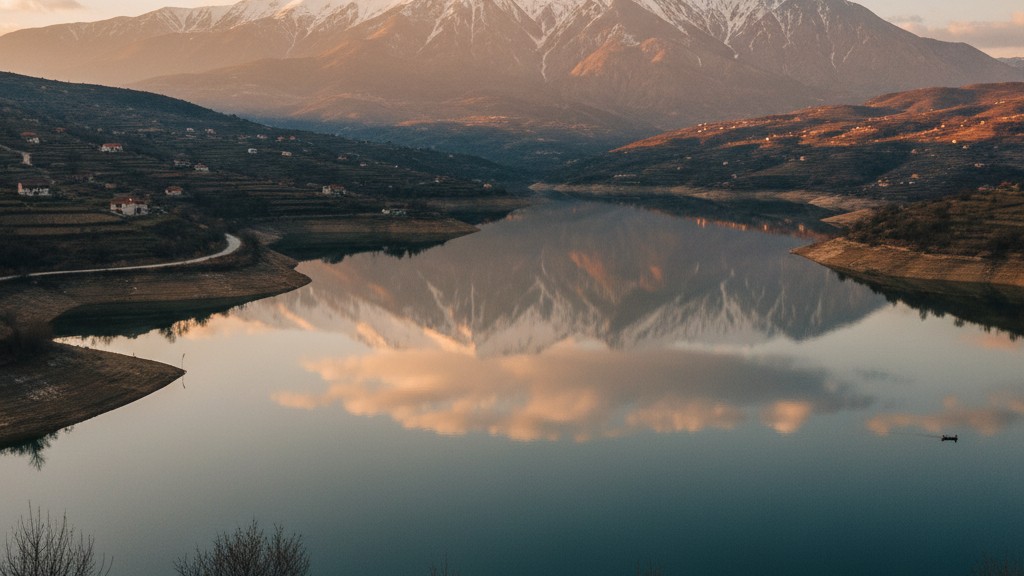 Noleggio auto a Kukes - vista della citta nell Albania settentrionale